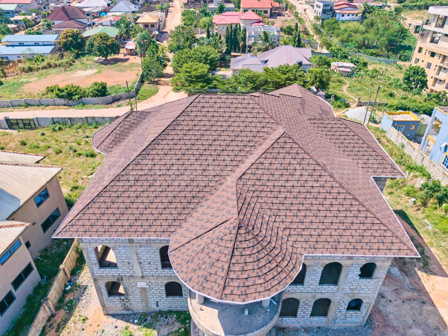 Euro Tiles Back View – KK Peprah roofing and roofing solutions in Ghana