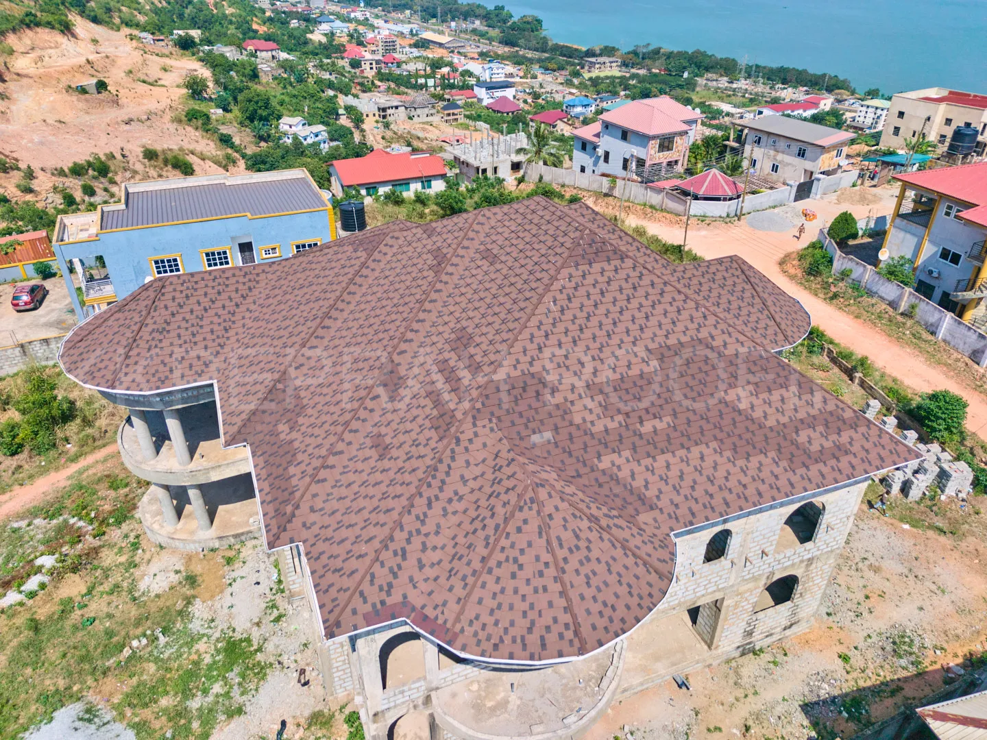 Euro Tiles Top Side View – KK Peprah roofing and roofing solutions in Ghana