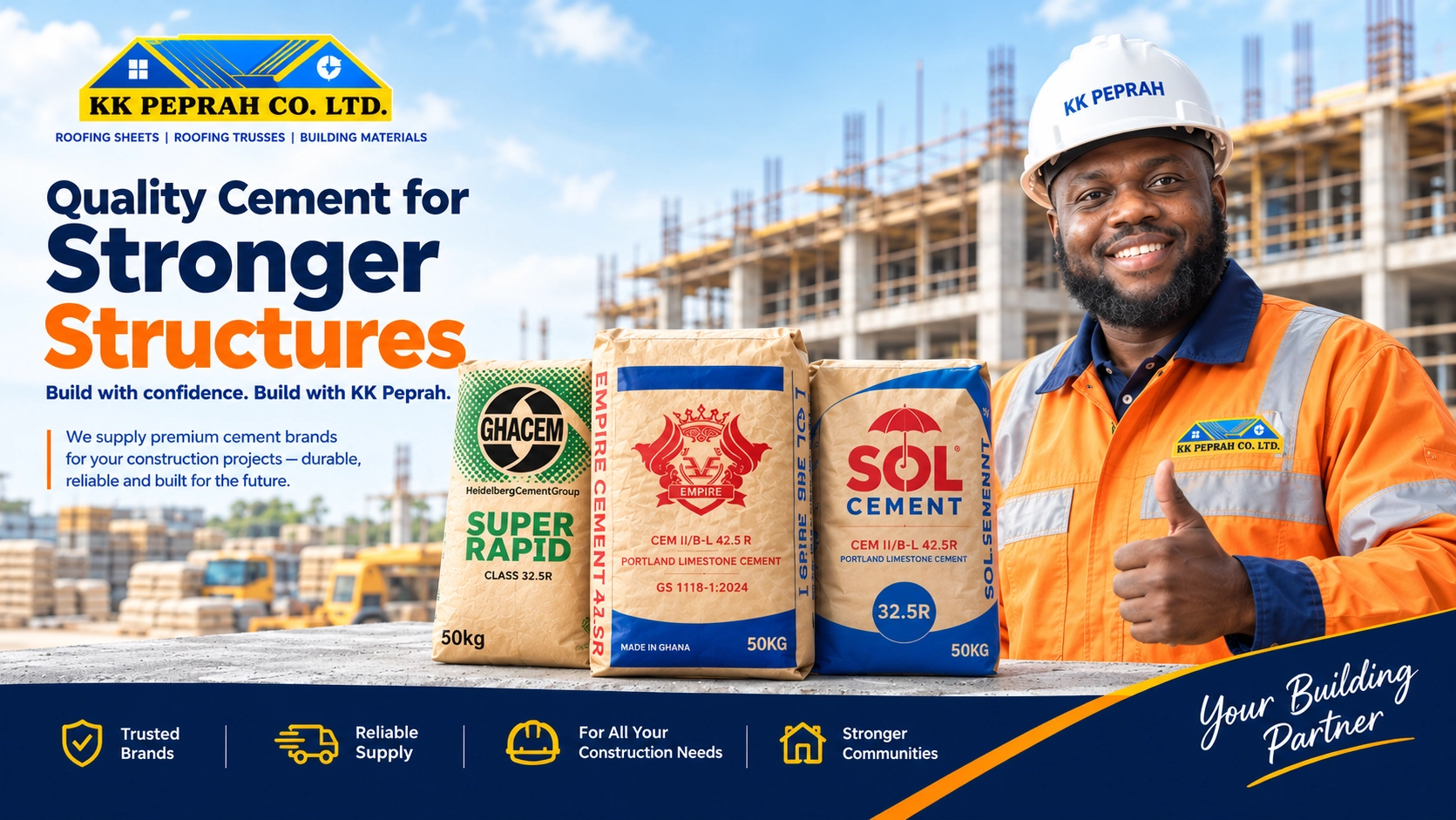 Cement for building, masonry and concrete construction projects