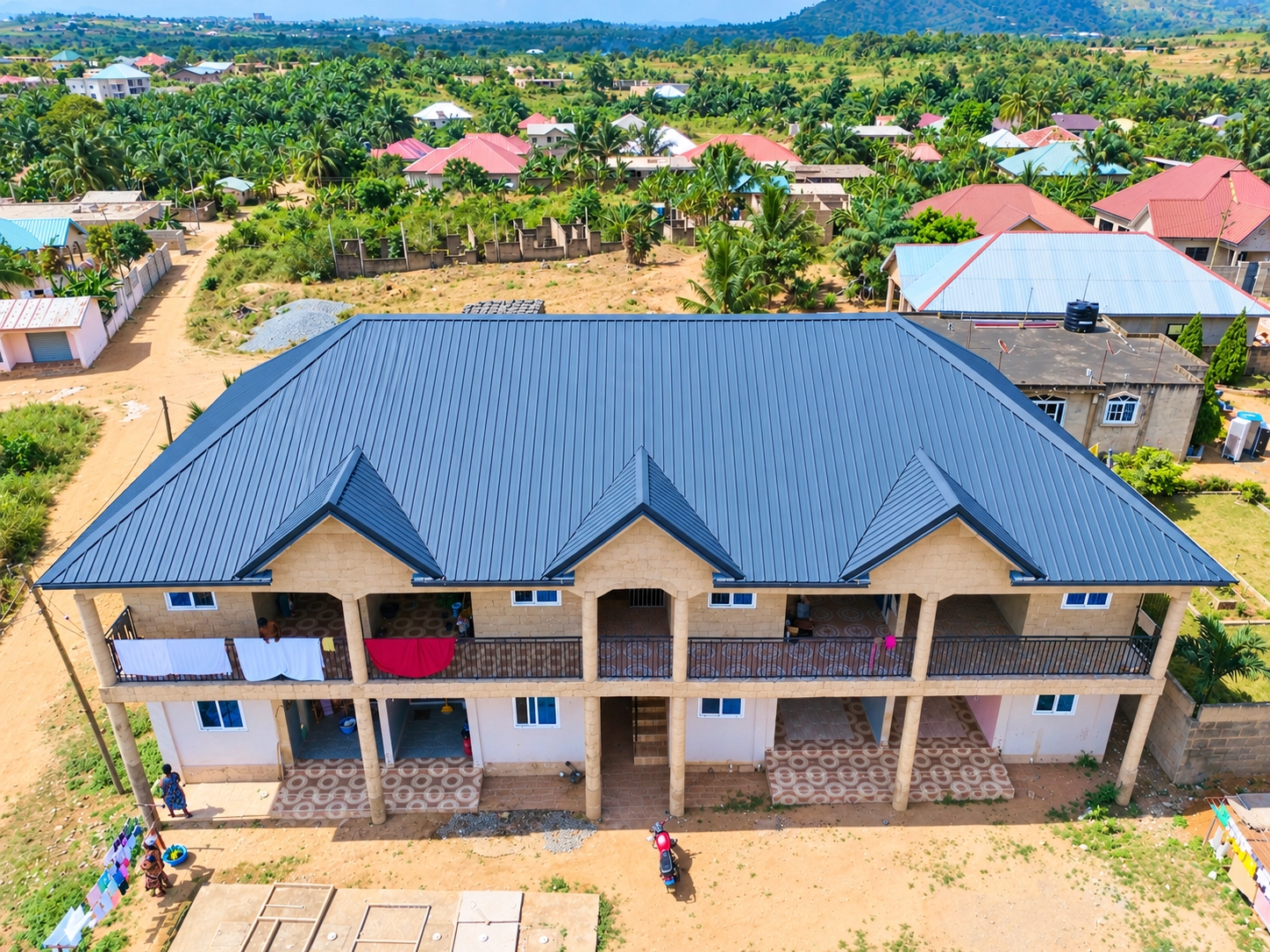 IBR roofing sheets with a ribbed profile for building projects